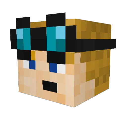 _Zeap_ Minecraft avatar head, 3D render