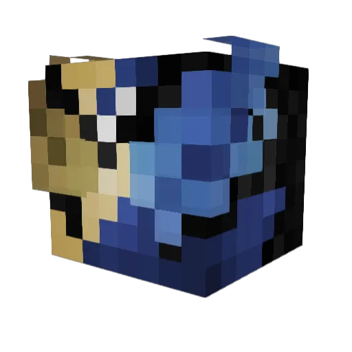_Zer0Tw0_ Minecraft avatar head, 3D render