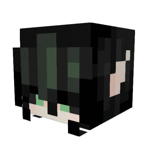 _Ziana Minecraft avatar head, 3D render