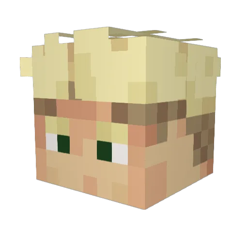_ZieevisS Minecraft avatar head, 3D render