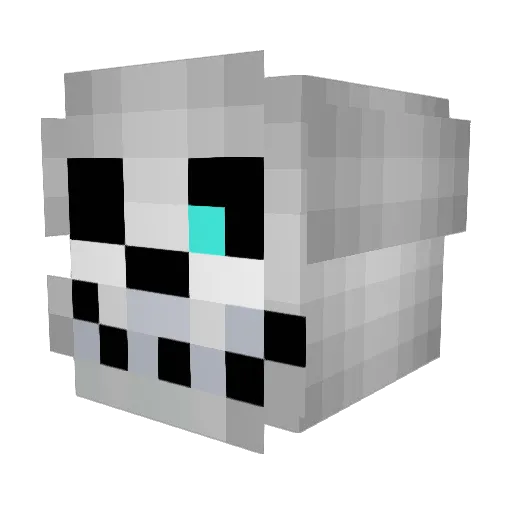 _Zircon Minecraft avatar head, 3D render