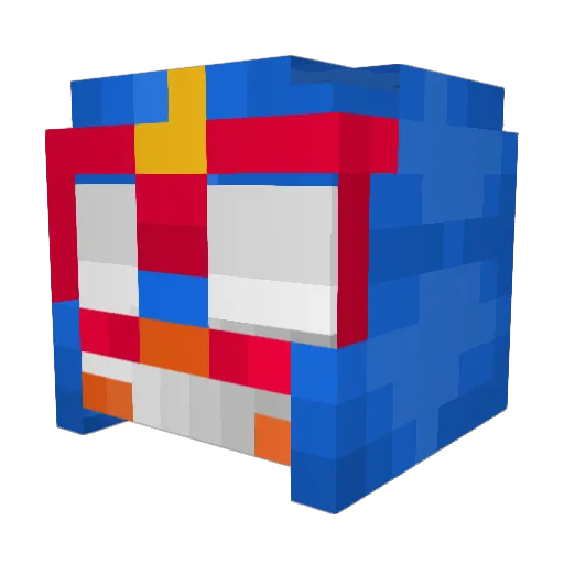 _Zoll Minecraft avatar head, 3D render