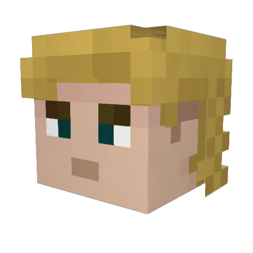_Zonic_ Minecraft avatar head, 3D render