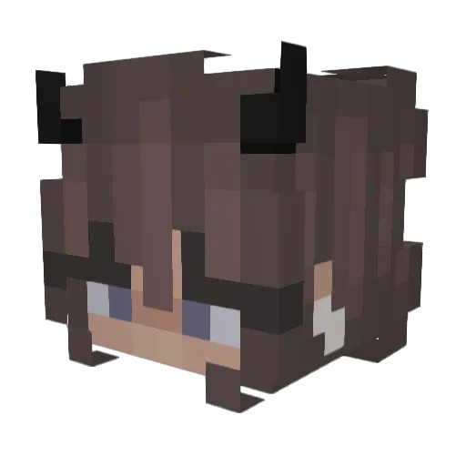 _Zoom_Games_ Minecraft avatar head, 3D render