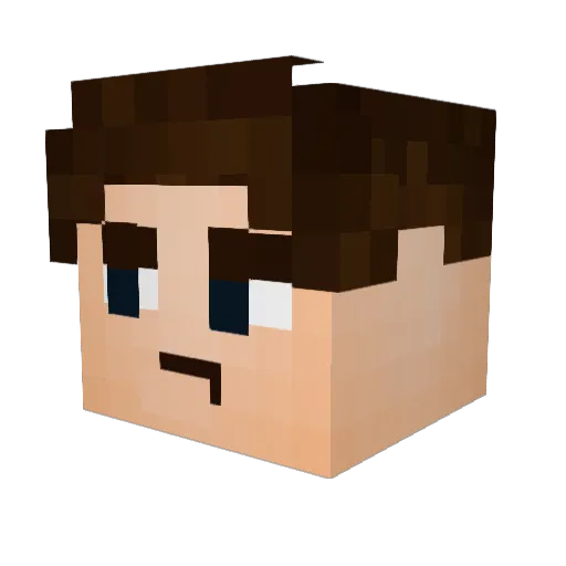 _ZuZyA_ Minecraft avatar head, 3D render