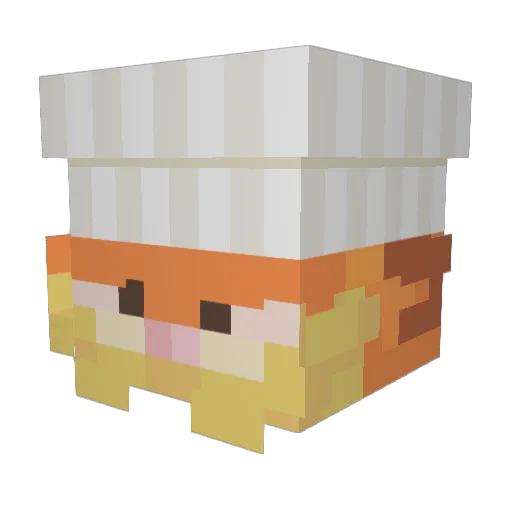 _Zyar_ Minecraft avatar head, 3D render