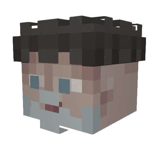 __3J Minecraft avatar head, 3D render
