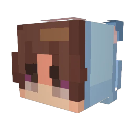 __82 Minecraft avatar head, 3D render