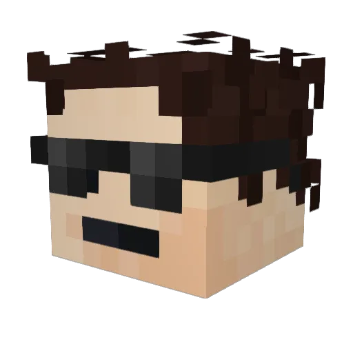 __84 Minecraft avatar head, 3D render