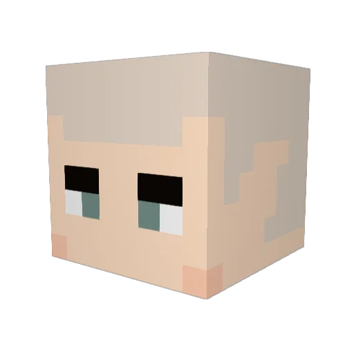 __ADRN__ Minecraft avatar head, 3D render