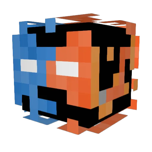 __AI_ Minecraft avatar head, 3D render