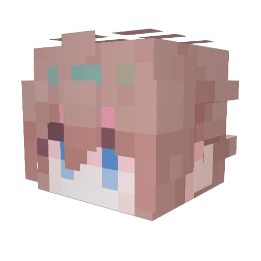 __AMlYA__ Minecraft avatar head, 3D render