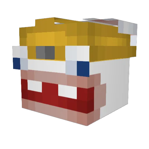 __AN0__ Minecraft avatar head, 3D render