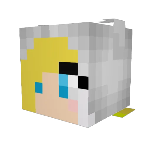 __ASHLEY__ Minecraft avatar head, 3D render