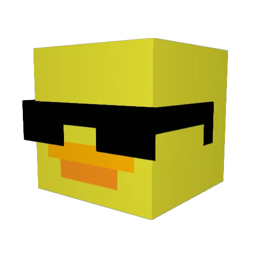 __AgentQuak__ Minecraft avatar head, 3D render