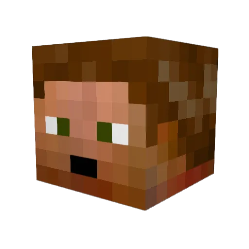 __Agus__ Minecraft avatar head, 3D render
