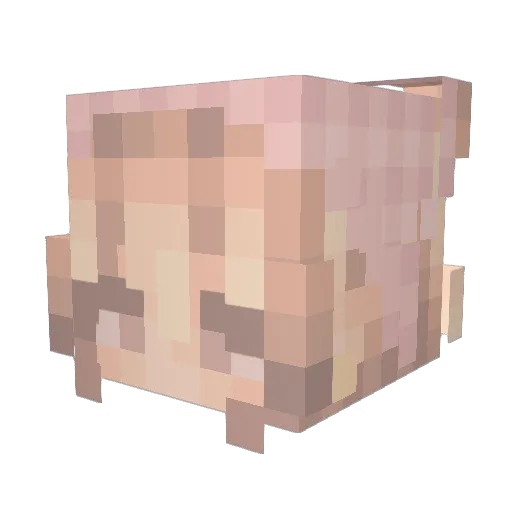 __Amanita Minecraft avatar head, 3D render