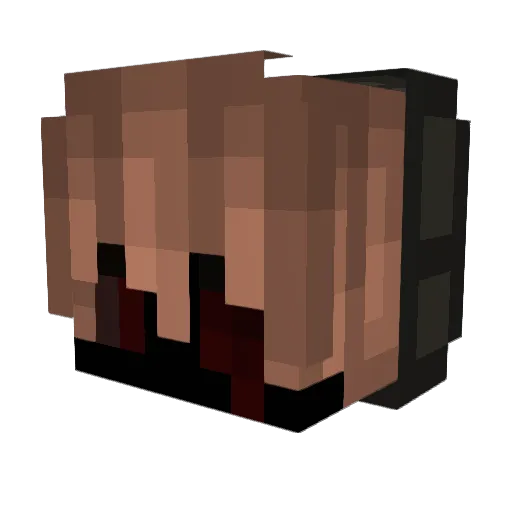 __Azuki__ Minecraft avatar head, 3D render