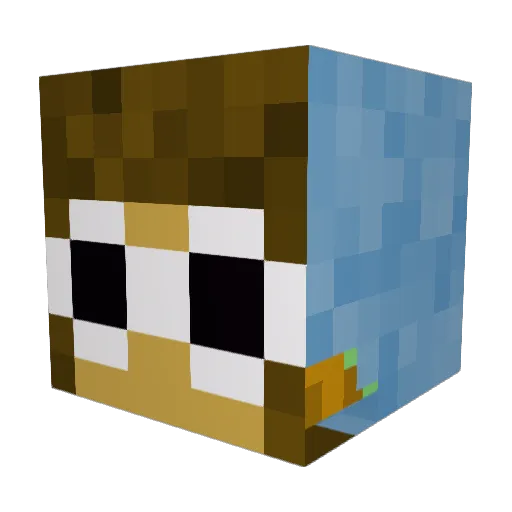 __BRICKS__ Minecraft avatar head, 3D render