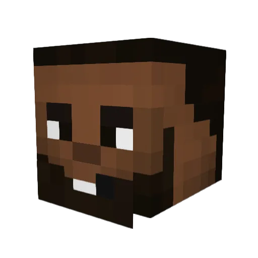 __Blackie___ Minecraft avatar head, 3D render