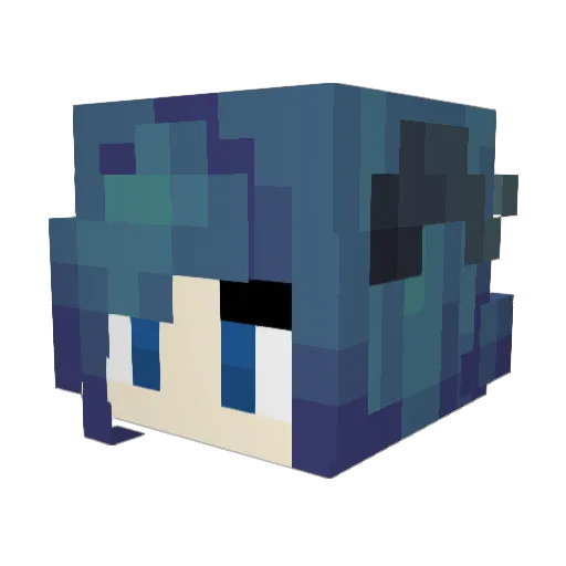 __Bluebird__ Minecraft avatar head, 3D render