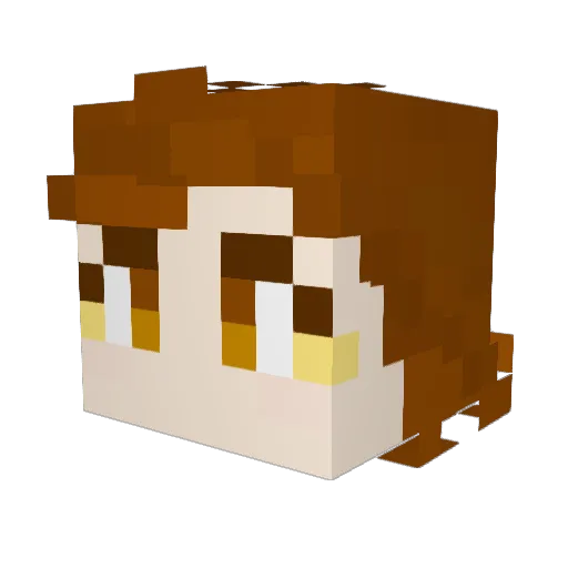 __Bluenette__ Minecraft avatar head, 3D render
