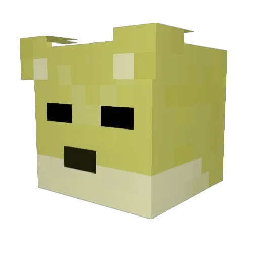 __CORK__ Minecraft avatar head, 3D render