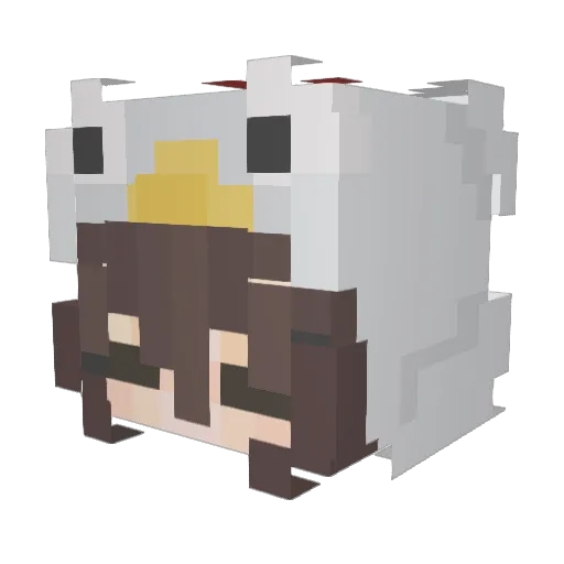 __Chicken__ Minecraft avatar head, 3D render