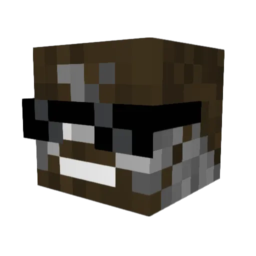 __CookieMonster_ Minecraft avatar head, 3D render