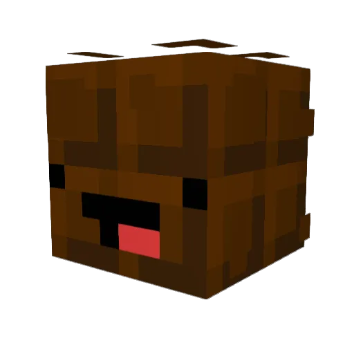 __D4__ Minecraft avatar head, 3D render