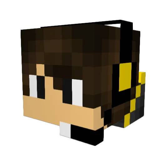__DORA__ Minecraft avatar head, 3D render