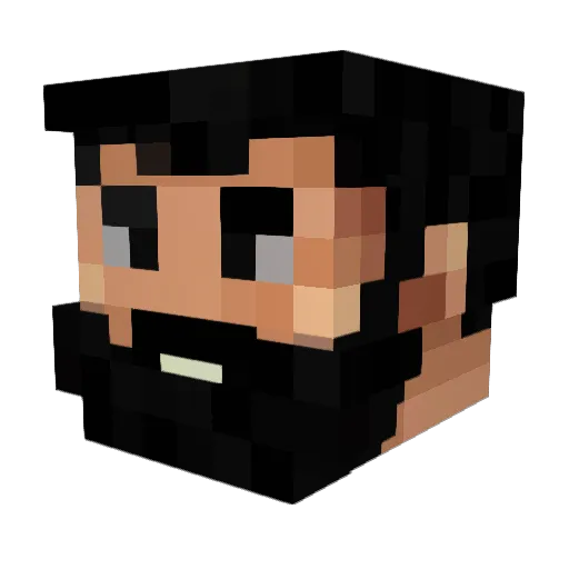 __D_Man__ Minecraft avatar head, 3D render