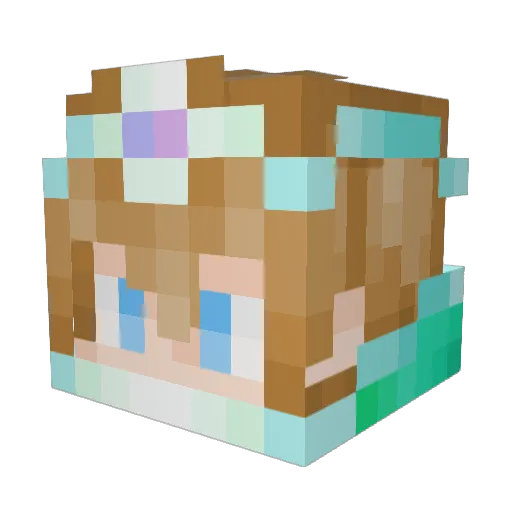 __Diamond___ Minecraft avatar head, 3D render