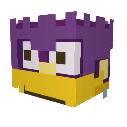 __ElBarto_ Minecraft avatar head, 3D render