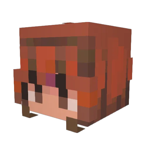 __Ethereal_ Minecraft avatar head, 3D render