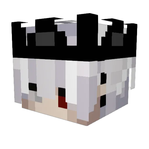 __F Minecraft avatar head, 3D render