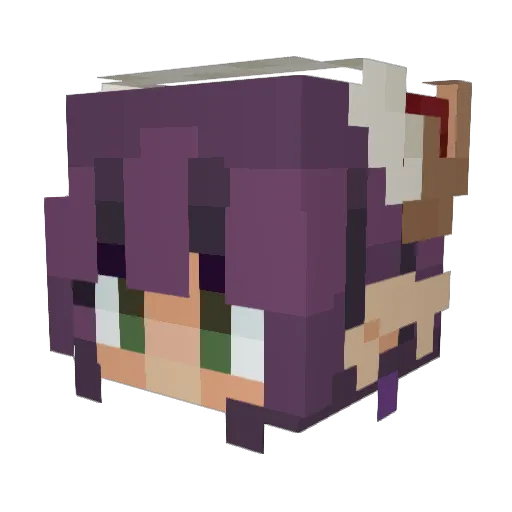 __Faye Minecraft avatar head, 3D render