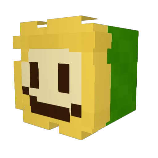 __Flowey__ Minecraft avatar head, 3D render