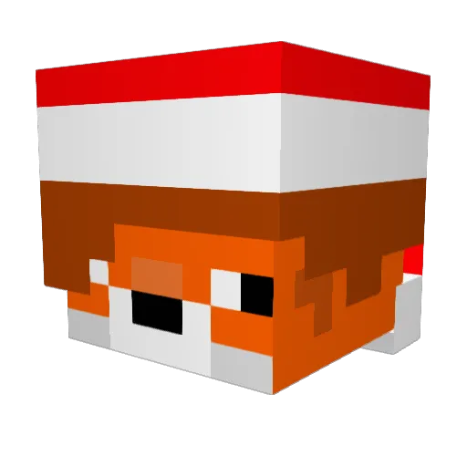 __Fox_Man__ Minecraft avatar head, 3D render