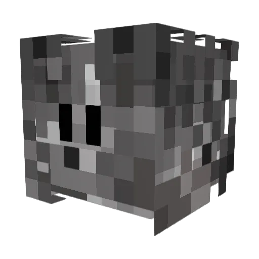__Fried Minecraft avatar head, 3D render