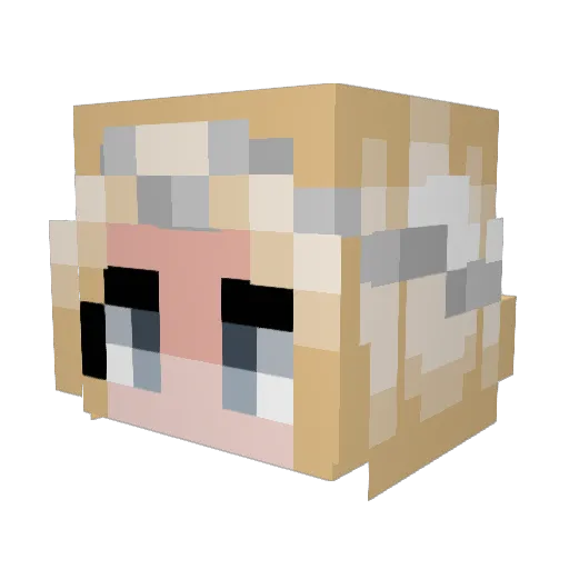 __Galadriel_ Minecraft avatar head, 3D render