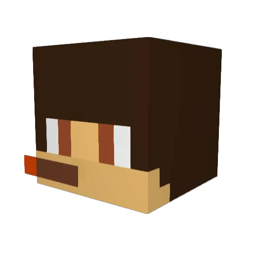 __Green__ Minecraft avatar head, 3D render