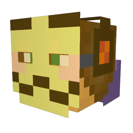 __HEROBRlNE__ Minecraft avatar head, 3D render