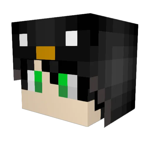 __Hawk__ Minecraft avatar head, 3D render