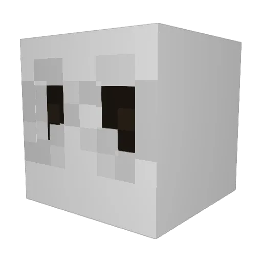 __J_____ Minecraft avatar head, 3D render