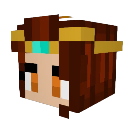 __Jenni__ Minecraft avatar head, 3D render
