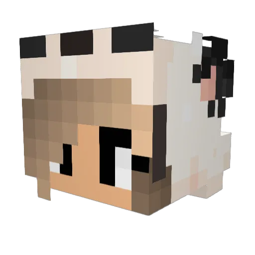 __Julieta__ Minecraft avatar head, 3D render