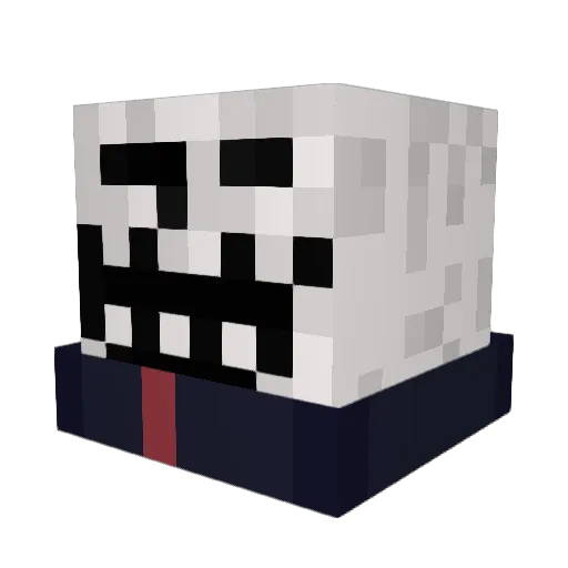 __K0N1__ Minecraft avatar head, 3D render