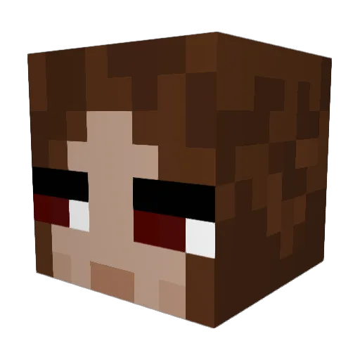 __K1R4__ Minecraft avatar head, 3D render