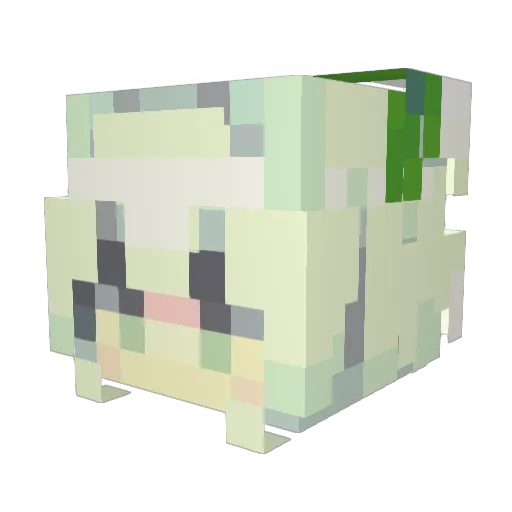 __Kawaii__ Minecraft avatar head, 3D render